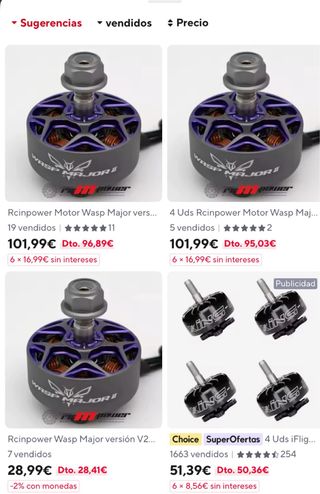 Motores RCINPOWER Wasp Major V2 1980KV
