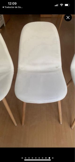 lote 4 sillas blancas Maison du Monde