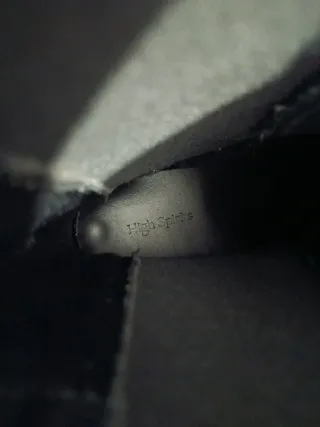 Botines High Spirits Piel Blanco y Negro