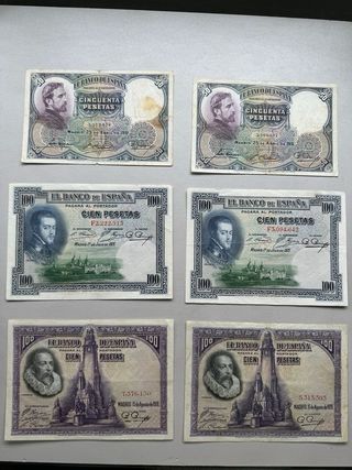 Billetes de pesetas España