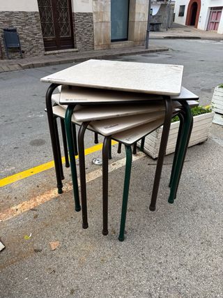 Mesas y Sillas Terraza Metal Madera