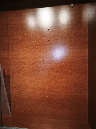 Vitrina madera y cristal puertas correderas