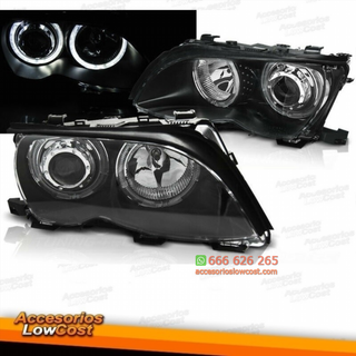 FAROS OJOS ANGEL LED E46 01-05 H7+H1+MOTOR PARA L