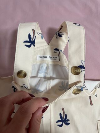 Peto corto bebé estampado palmeras