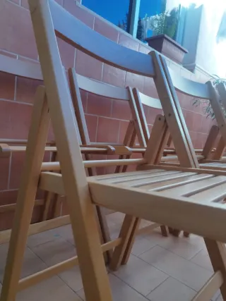 Sillas de madera plegables (Set de 6)