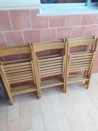 Sillas de madera plegables (Set de 6)