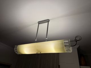 Lámpara Cristal Murano Transparente y Amarilla