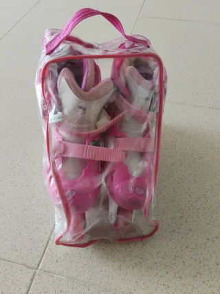 Patines niña rosas Hello Kitty