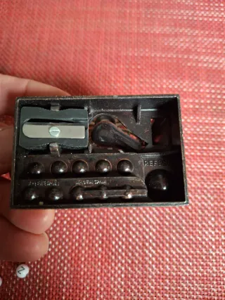 Mini bombo lotería afilalápiz