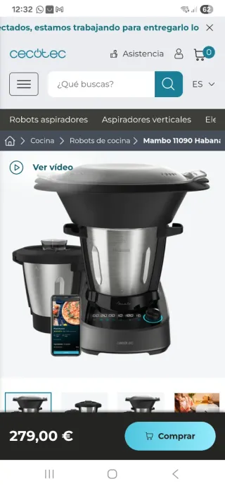 Robot Cocina Cecotec Mambo Habana como nuevo.