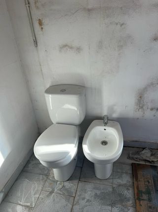 Conjunto WC y Bidé Blanco