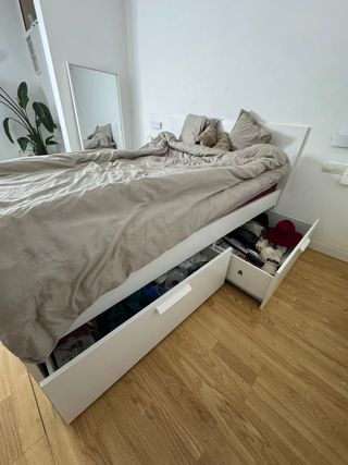 Cama con cajones Ikea Blanca