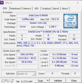Pack Intel i5 9600k + Placa Base MSI B360M pro-vdh