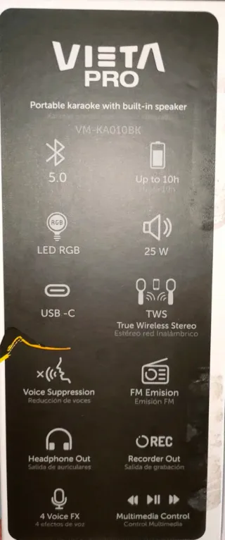 Micrófono Karaoke VietaPro Inalámbrico para fiesta