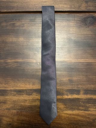 Corbata elegante negra y gris