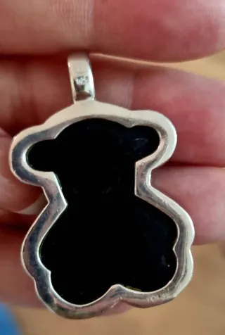 Colgante Oso Tous Plata y Onix