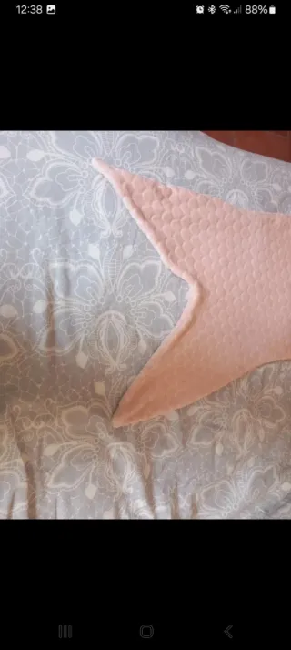 Manta cola de sirena rosa