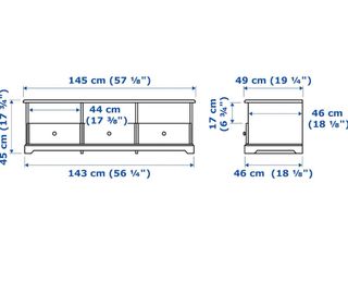 Mueble TV Blanco Banqueta TV LIATORP Ikea