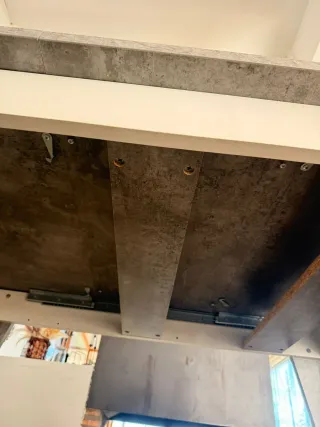 Mesa Comedor Extensible Gris y Blanca