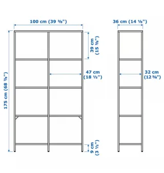 Estantería VITTSJÖ IKEA Negra/Marrón