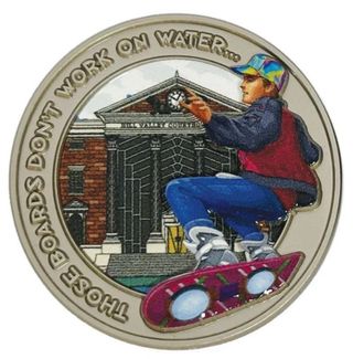 Moneda Hoverboard Regreso al Futuro 40 Aniversario