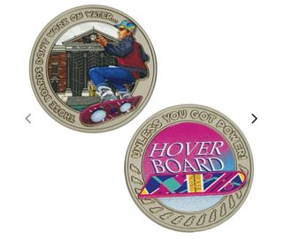 Moneda Hoverboard Regreso al Futuro 40 Aniversario