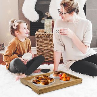 Bandeja Madera Desayuno Patas Plegables