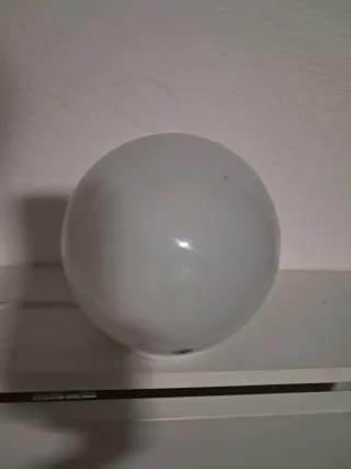 Lámpara esférica azul de cristal