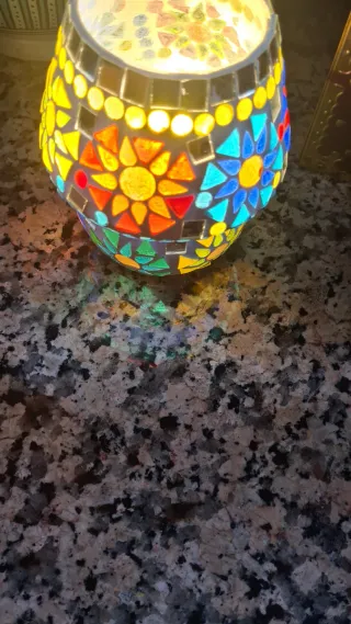 Lámpara Decorativa Mosaico Multicolor