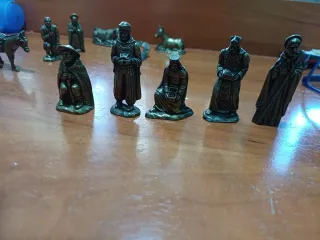 Figuras Belén Metal Bronce y Dorado