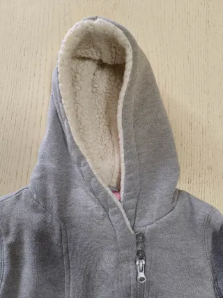 Giacca per bambina con cappuccio e stampa gufo