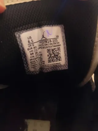 Nike Air Jordan Originales Morado Blanco