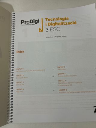 Quadern ProDigi. Tecnologia i Digitalització 3 ESO