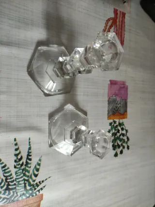 Portavelas de cristal