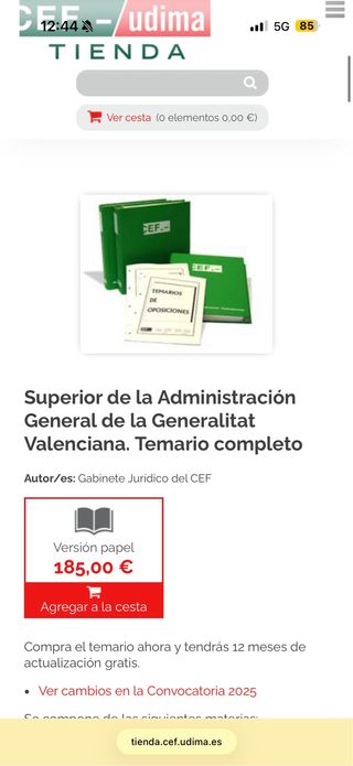 Temario tecnico superior administracion gva