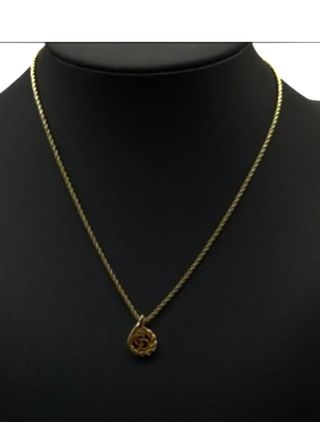 Collana+Ciondolo CD Christian Dior ,Placcato Oro