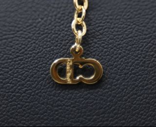 Collana+Ciondolo CD Christian Dior ,Placcato Oro