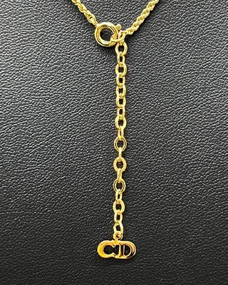 Collana+Ciondolo CD Christian Dior ,Placcato Oro