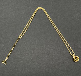 Collana+Ciondolo CD Christian Dior ,Placcato Oro