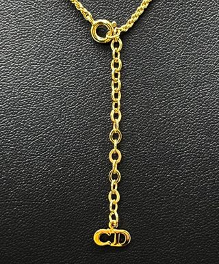 Collana+Ciondolo CD Christian Dior ,Placcato Oro