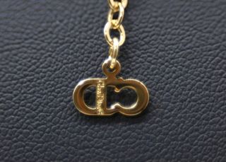 Collana+Ciondolo CD Christian Dior ,Placcato Oro