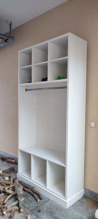 Mueble entrada/garaje blanco madera