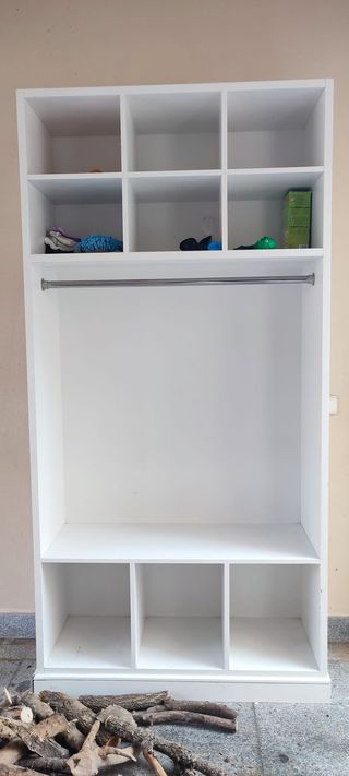 Mueble entrada/garaje blanco madera