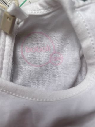 Conjunto bebé vestido, bombacho y babero