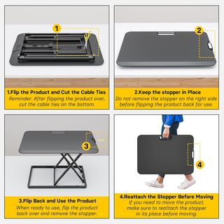 Escritorio Elevable Negro