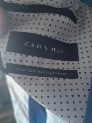 Chaqueta de traje Zara azul Talla M