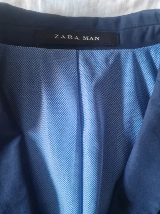 Chaqueta de traje Zara azul Talla M