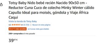 Nido reductor bebé 90x50 cm