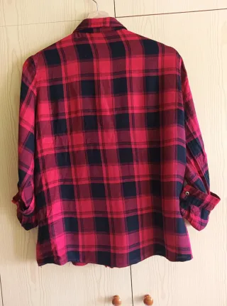 Camisa cuadros roja y negra Talla L/XL
