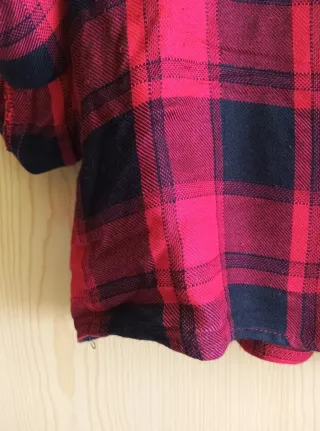 Camisa cuadros roja y negra Talla L/XL